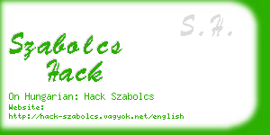 szabolcs hack business card